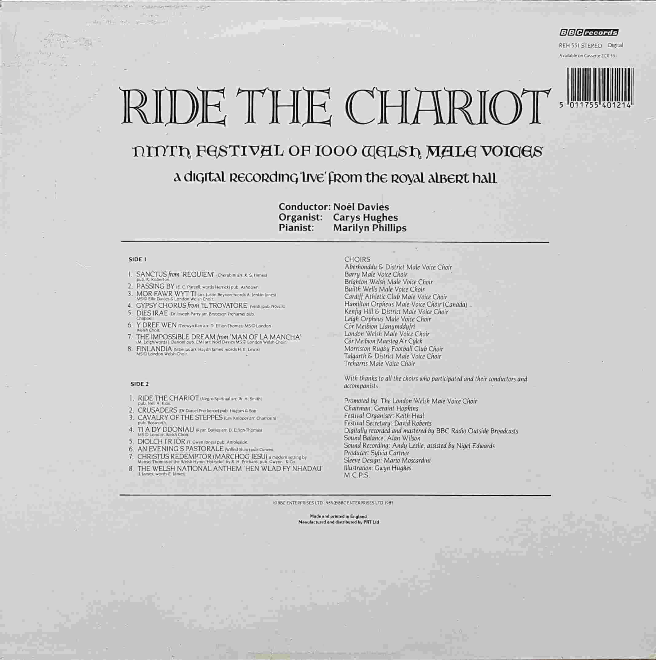 Picture of REH 551 Ride the chariot by artist Various from the BBC records and Tapes library